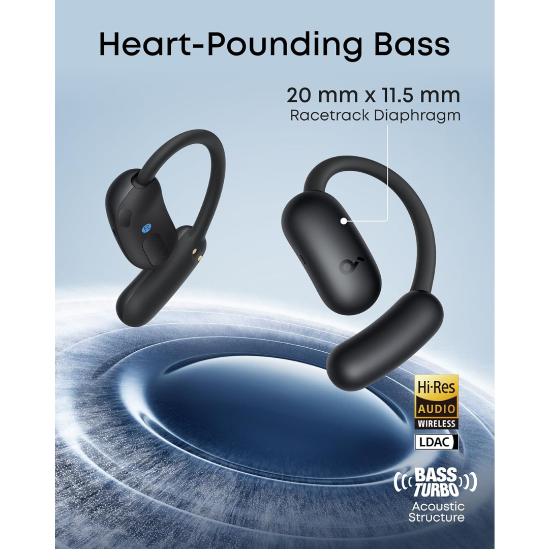 Soundcore - AeroFit 2 - Headphones - AI Assistant - Black - Audio y Video - Auriculares - A3874Z12 (5)