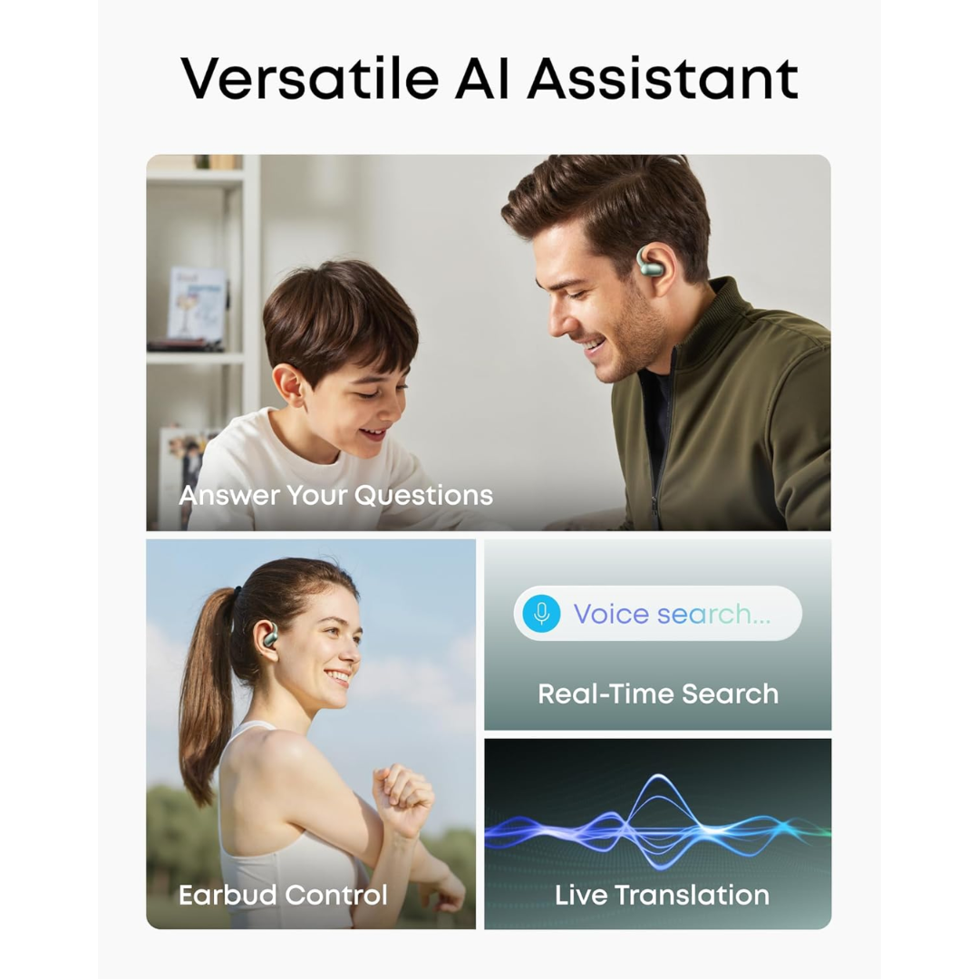 Soundcore - AeroFit 2 - Headphones - AI Assistant - Green - Audio y Video - Auriculares - A3874Z62 (4)