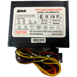 Fuente De Poder Altek Atx 900w (20-24 Pines) (idex2) (satax3) Black 8.5 (15 Alto X 14 Ancho X 14 Profundidad)