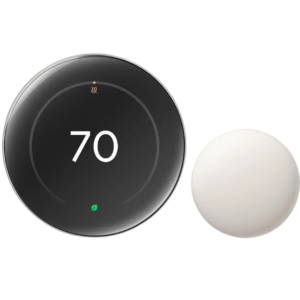 Google Nest Learning Thermostat 4th Gen + Nest Temperature Sensor Polished Silver - GA0551-US - Nest