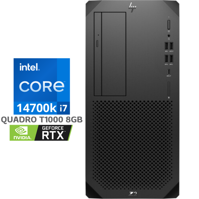 Hp Z2 G9 Workstation Tower Core™ I7-14700k 512gb Ssd 32gb Win11 Pro Nvidia® Quadro T1000 8192mb Keyboard Mouse Black - New Factory Sealed - 1 Year Manufacturer Warranty - A1NY0UT#ABA