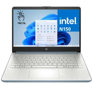 Laptop Hp 14-dq6103ds Intel N150 Ram 4gb Ddr4-3200 Ssd 128gb Ufs 14" Hd 250 Nits Touchscreen (1366x768) Wi-fi 6 (2x2) Bluetooth 5.4 Windows 11 Home Moonlight Blue Factory Recertified - Bk1p0uar#aba