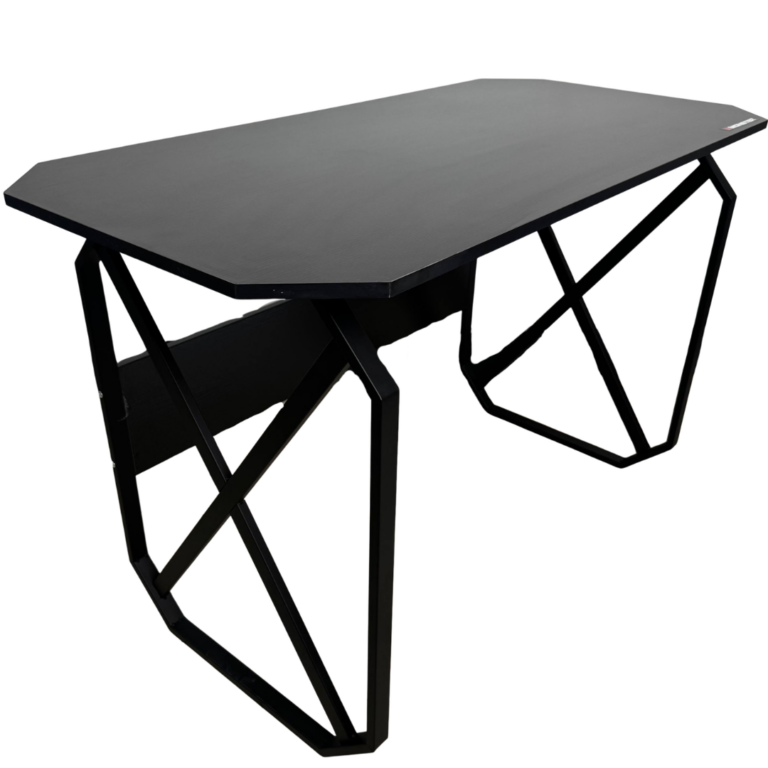 Mesa Gamer Monster Fibra De Carbono Black Para Juegos Porta Vasos - 12000x600mm - Qfgd15-01l