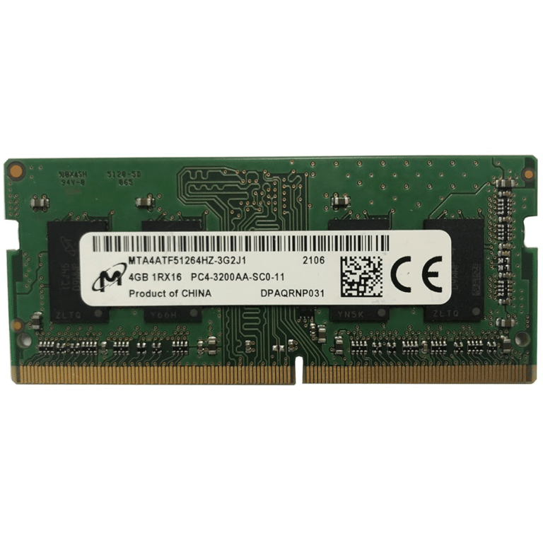 Micron 4gb Ddr4 3200mhz Sodimm Laptop Memory Oem New-pulled - New Open Box - 1 Year Manufacturer Warranty - MTA4ATF51264HZ-3G2J1