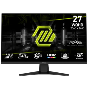 Monitor Msi 27" Flat Mag 274qf X24 Wqhd 2k (2560x1440) 240hz Rapid Ips 2 X Hdmi 2.0 1 X Dp  - Mag274qf