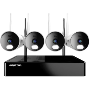 Night Owl 10 Channel 4K Wi-fi NVR With 1TB Hard Drive And 4 Wi Fi IP 1080p HD Spotlight Cameras - WM-BTWN81-2-4L - NIGHT