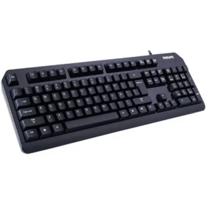 Philips Spk6212b/spn, Usb Wired Gaming And Office Keyboard, Ergonomic Design, Black - (spanish) - Moq 20 Pcs. Per Master - New - 1 Year Manufacturer Warranty - 8712581755423