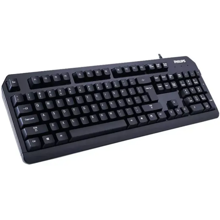 Philips Spk6212b/spn, Usb Wired Gaming And Office Keyboard, Ergonomic Design, Black - (spanish) - Moq 20 Pcs. Per Master - New - 1 Year Manufacturer Warranty - 8712581755423