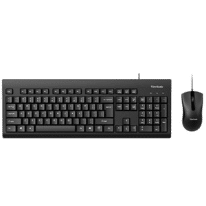 Viewsonic Cu1251 Wired Keyboard And Mouse Combo, Classic Design, Office Or Home, Black (english) - Moq 20 Pcs. Per Master - New - 1 Year Manufacturer Warranty - 6955112512511