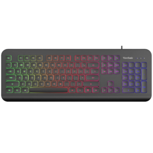 Viewsonic Ku315 Wired Gaming Keyboard, Rgb Rainbow Lighting, Sleek Design, Black (english) - Moq 20 Pcs. Per Master - New - 1 Year Manufacturer Warranty - 6955112502338