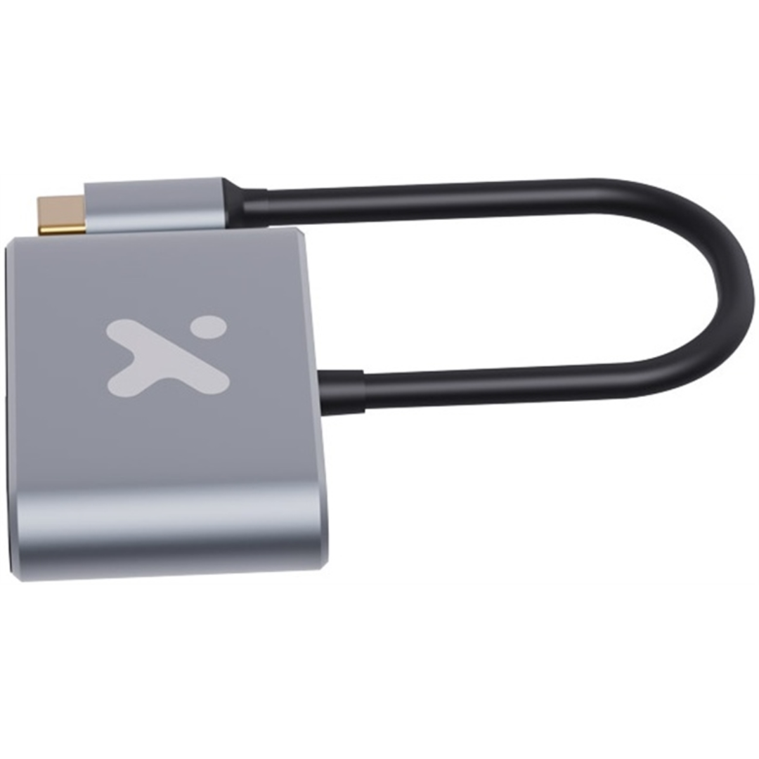 Xtech - Video adapter - USB Type C - HDMI female VGA female - Aluminum - 2 in 1