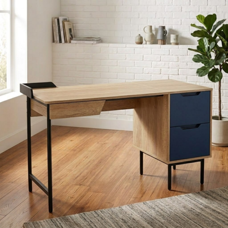 Mesa Escritorio De Oficina Infinytek Ct-3635 - Madera Mdp + Metal - 1310x610x795mm - Peso 37kg - Garantia 3 AÑos